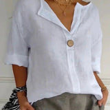 Relaxed V-Neck Blouse