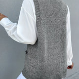 Melissa™ | Double-Fleece V-Neck sweater vest