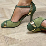 Taviana™ | Elegant Patchwork Heels