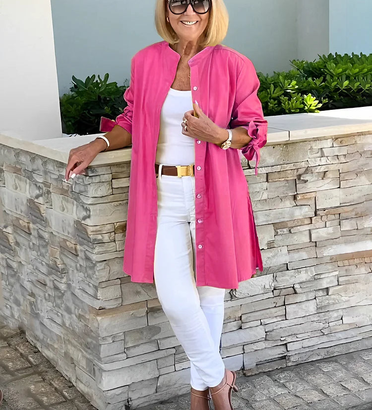 Tina™ | Flared Cotton Shirt Jacket
