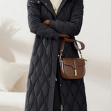 Lila™ | Quilted Drawstring Longline Puffer Coat