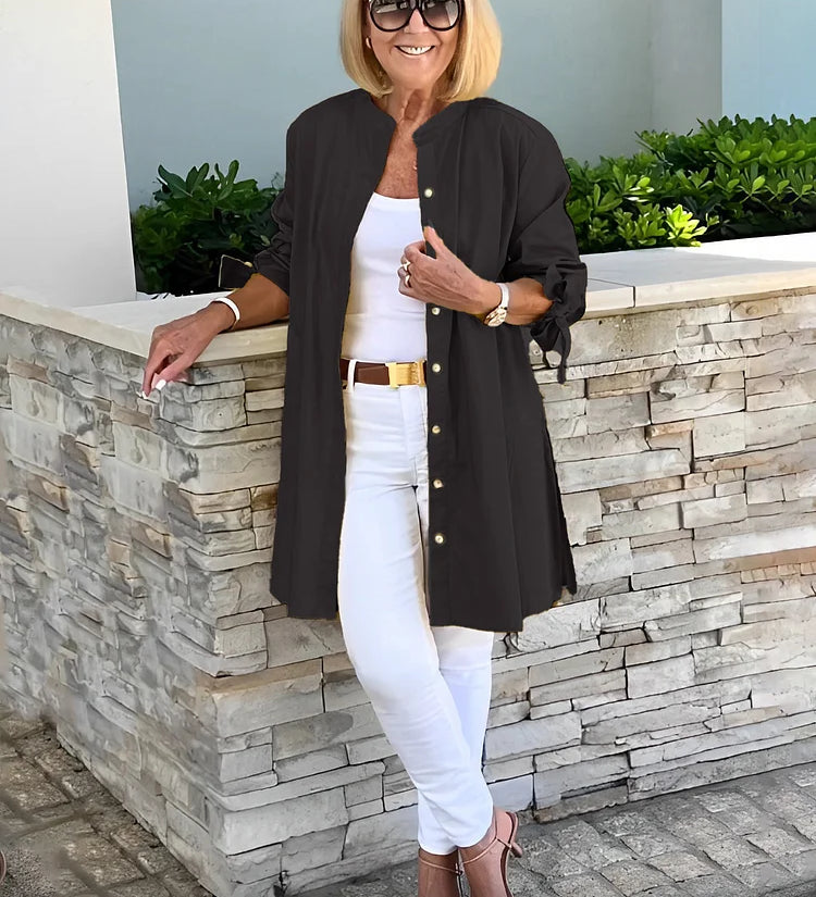 Tina™ | Flared Cotton Shirt Jacket