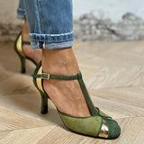 Taviana™ | Elegant Patchwork Heels