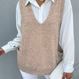 Melissa™ | Double-Fleece V-Neck sweater vest