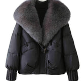 Mireya™ | Cropped Faux-Fur Collar Puffer Jacket