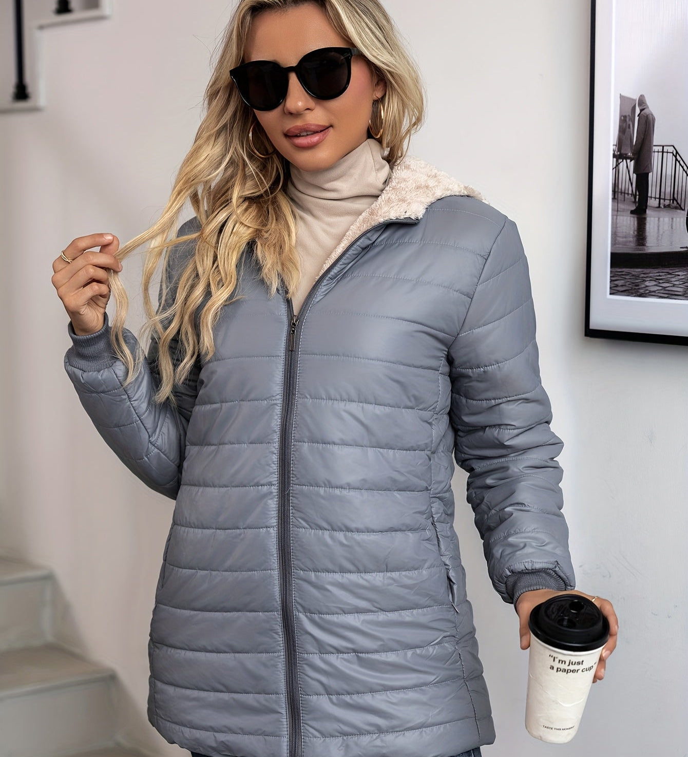 Sophia™ | Sherpa-Lined Quilted Puffer Jacket