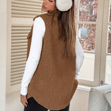 Ava™ | Sherpa Button-Front Longline Blazer