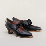 Lilly™ | Elegant Vintage Leather Heels