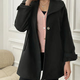 Synthia™ | Long Coat with Shawl Collar