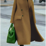 Dami™ | Long Wool Coat + Free Cashmere Scarf