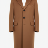 Cognac cashmere statement overcoat
