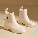 Amaranta™ | Waterproof Chelsea rubber lug-sole rain boots