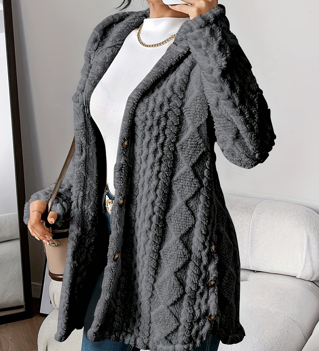 Mel™ | Cozy Hooded Cardigan