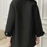 Synthia™ | Long Coat with Shawl Collar