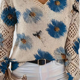Tristana™ | Elegant Floral Cotton Sweater
