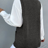 Melissa™ | Double-Fleece V-Neck sweater vest