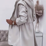 Valentina™ | Zip-Front Drawstring-Waist Hooded Parka Coat