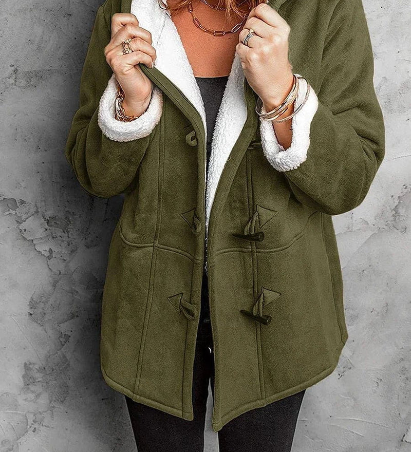 Salma™ | Cozy Fleece-Lined Toggle-Front Duffle Coat