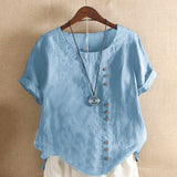 Asymmetrical Button Tunic Top