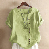 Asymmetrical Button Tunic Top
