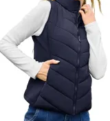 Ella™ | Quilted zip-up stand-collar puffer vest