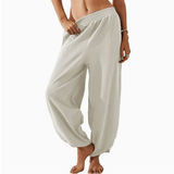 Casual Loose-Fit Elastic Waist Lantern Pants