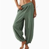 Casual Loose-Fit Elastic Waist Lantern Pants