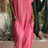 Elegant Wrap-Front Resort Style Jumpsuit
