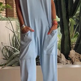 Elegant Wrap-Front Resort Style Jumpsuit