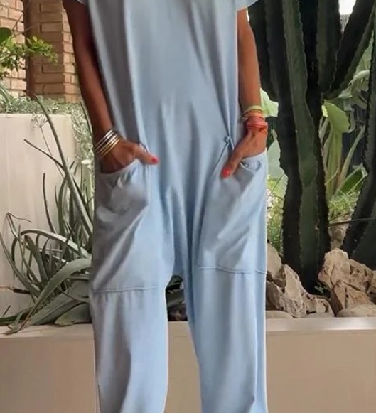 Elegant Wrap-Front Resort Style Jumpsuit