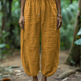 Boho Drawstring Waist Harem Pants