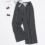 Bandana Paisley Print Wide-Leg Drawstring Pants