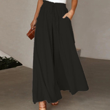 Casual High-Waist Drawstring Flowy Palazzo Pants