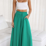 Boho Floral Print High-Waist Wide-Leg Pants