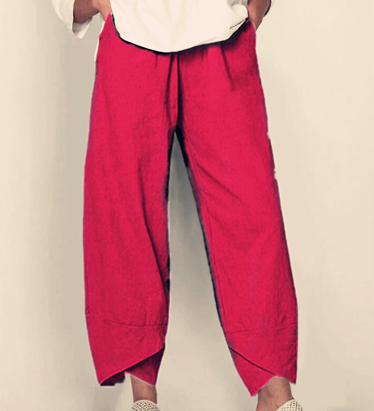 Comfortable Tulip Hem Wide Leg Pants
