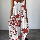 Elegant Floral Print Loose Maxi Dress