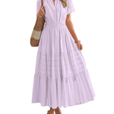 Smocked Waist Tiered Maxi Dress