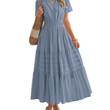 Smocked Waist Tiered Maxi Dress