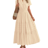 Smocked Waist Tiered Maxi Dress