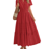 Smocked Waist Tiered Maxi Dress