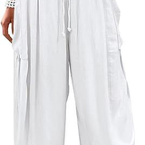 Casual High-Waist Wide-Leg Pants