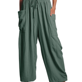 Casual High-Waist Wide-Leg Pants