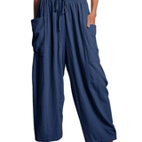 Casual High-Waist Wide-Leg Pants