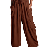 Casual High-Waist Wide-Leg Pants