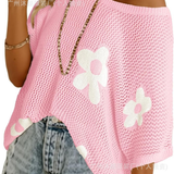 Floral Mesh Knit Batwing shirt