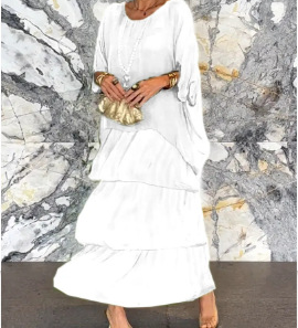 Overlay Tiered Maxi Dress