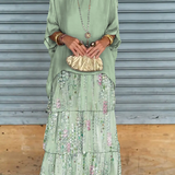 Overlay Tiered Maxi Dress