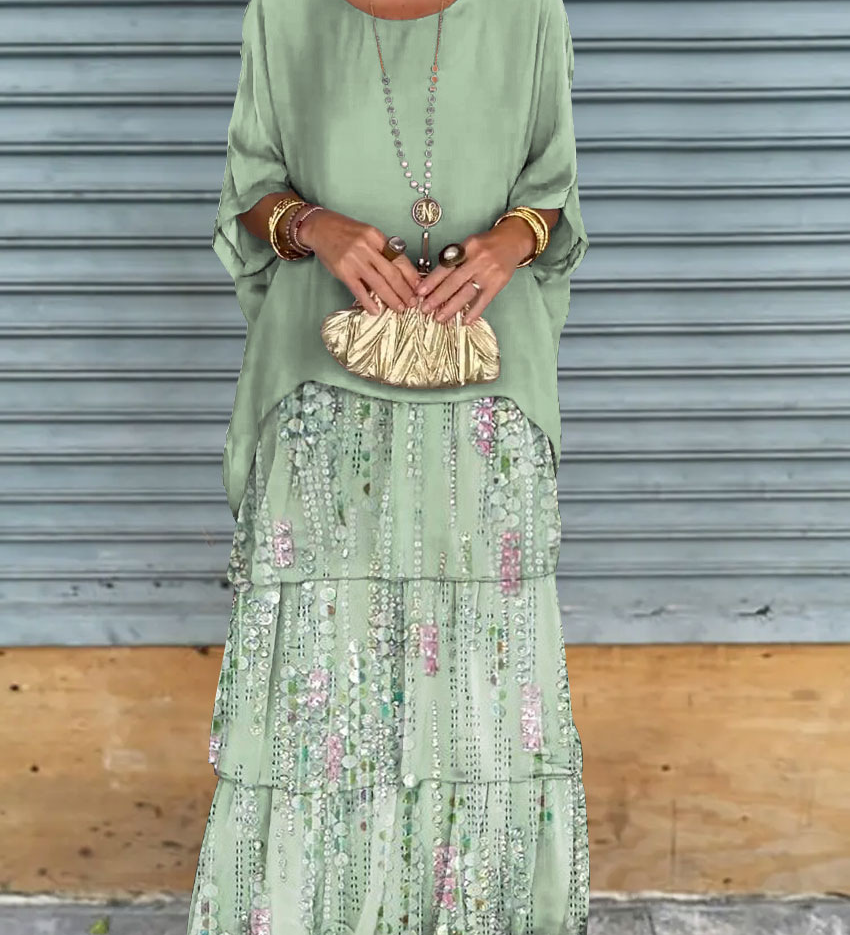 Overlay Tiered Maxi Dress