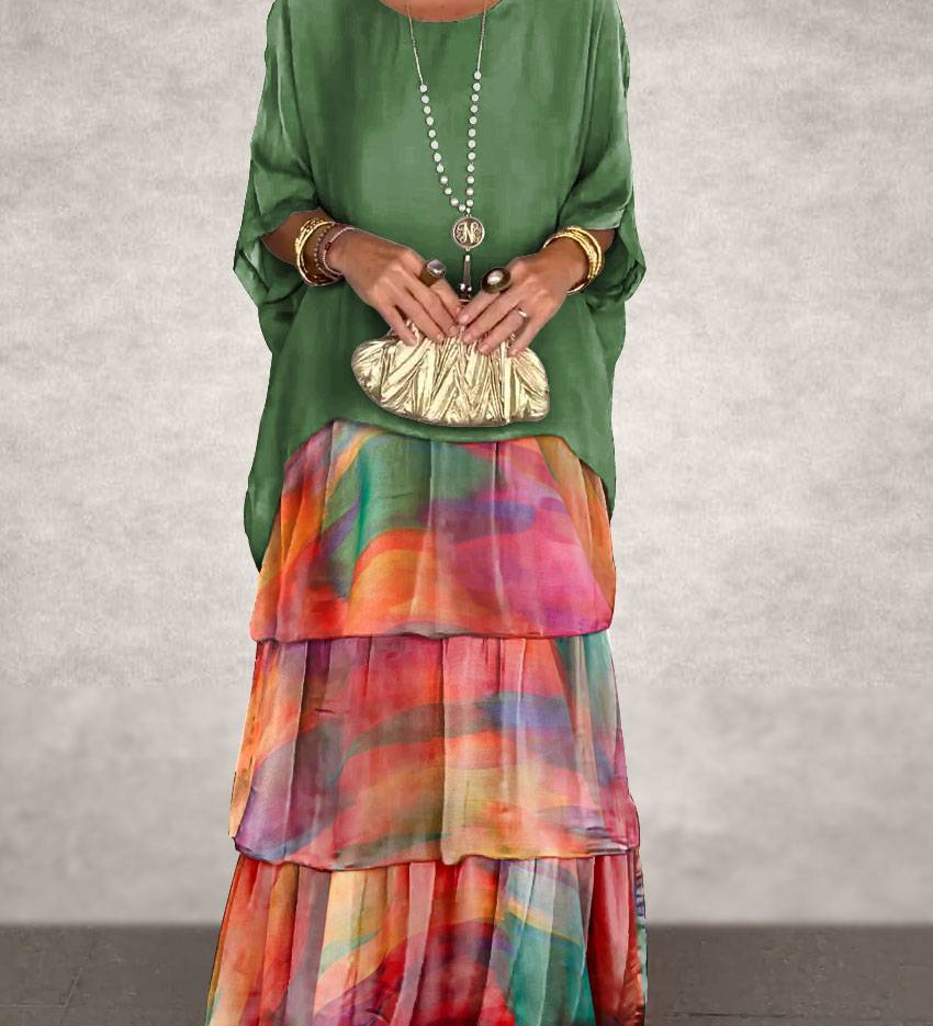 Overlay Tiered Maxi Dress