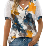 Charming V-Neck Puff Sleeve Blouse